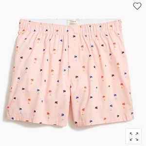 Jcrew Factory Woven Boxers NWT | Pink Palm Trees | size XL